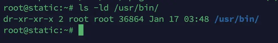 Check /usr/bin folder permissions
