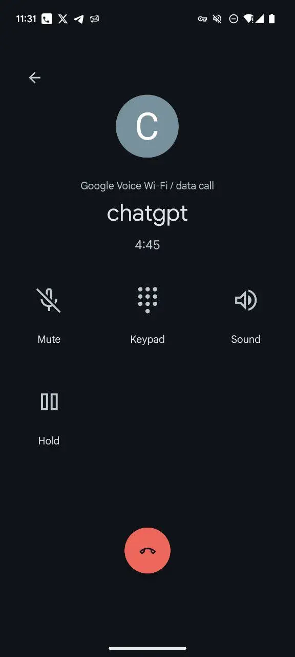 Google Voice给ChatGPT打电话