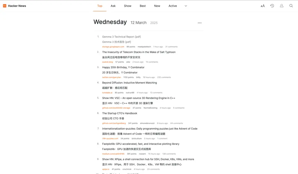 Hacker News Top