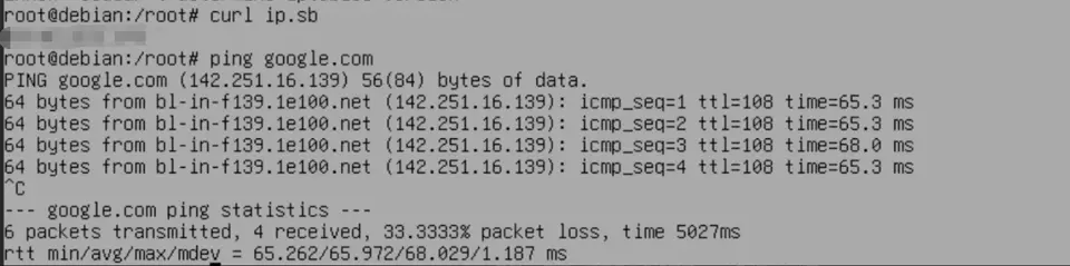 Since network is configured, internet access is available now