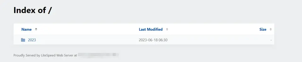 OpenLiteSpeed web server’s auto index feature for file list display—I really like it
