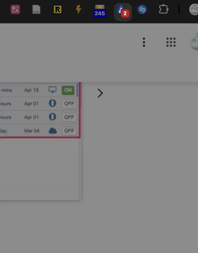 监控对象有更新,Distill Web Monitor有小红点显示