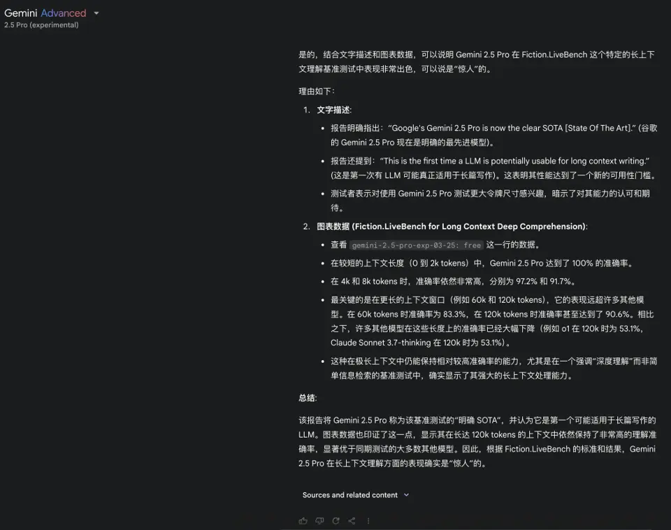 Gemini 2.5 Pro在长上下文中依旧保持非常高的理解准确率。