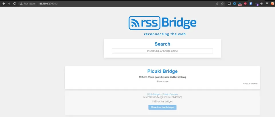 rssbridge启用picuki
